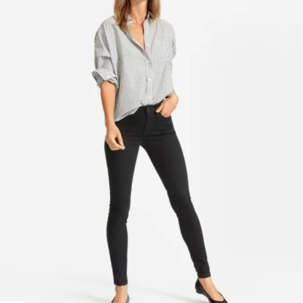 Everlane Authentic Stretch mid rise skinny black